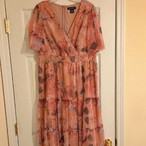 Floral High Waist Dress